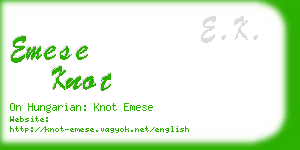 emese knot business card